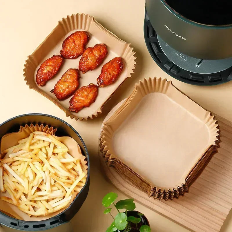 Forma de Papel Descartável para Air Fryer - KIt 100 unidades